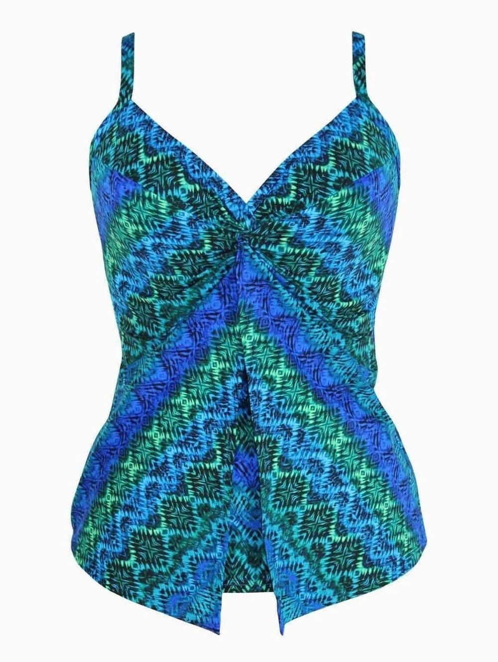 Miraclesuit Love Knot Tankini Top in Ocean Ombre Size 8